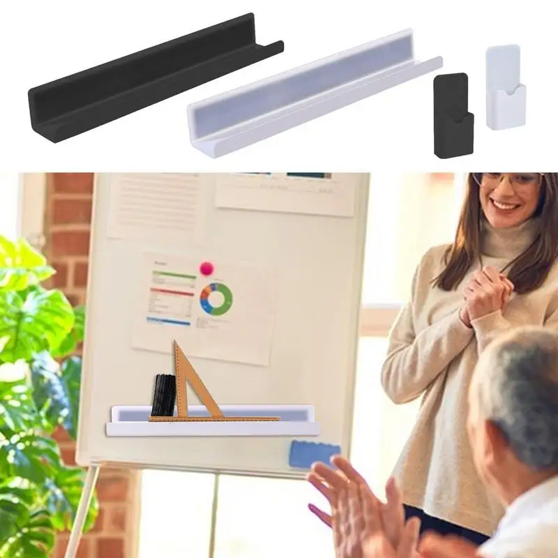 

2Pcs Magnetic Book Shelf Whiteboard Acrylic Magnetic for Book Holder with Pen Container Magnetic Floating Book Display Shelf