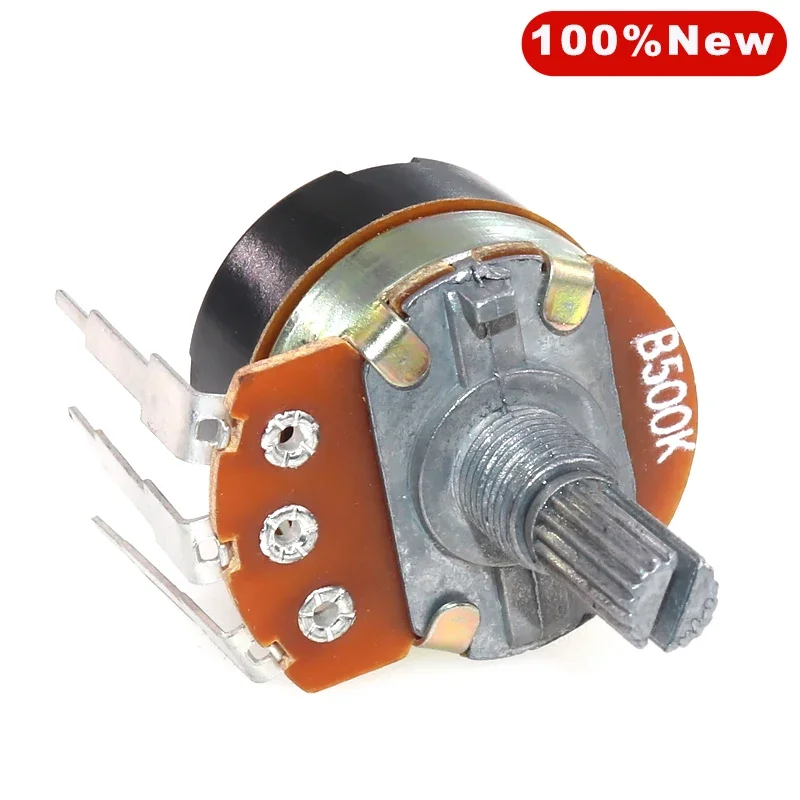 Handle Length 20mm WH138 B1K B5K B10K B50K B100K B200K B500K Ohm Single Turn Potentiometer Variable Resistors 1 Sets rotary potentiometer adjustable resistor