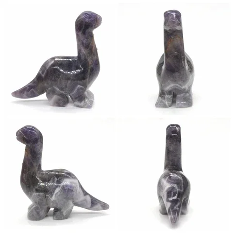 

1PC Diplodocus Dinosaur Statue Natural Quartz Amethyst Agate Healing Crystal Reiki Figurine Ornament Home Decor Christmas Gift