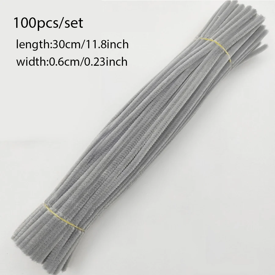 100pcs Colorful Chenille Stems for DIY Craft Projects and Creative Fun