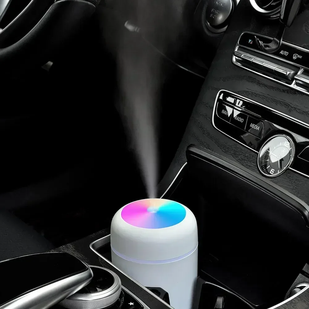 Portable LED light mini 300ml h2o Spray Mist humidifier Double Wet Aroma Essential Oil Diffuser Car usb air humidifier air humidifier