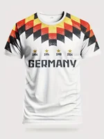 Maillot de football de l'équipe nationale allemande pour homme, coupe ajustée, respirant, haut d'entraînement léger, t-shirt de sport pour la remise en forme et les matchs 1