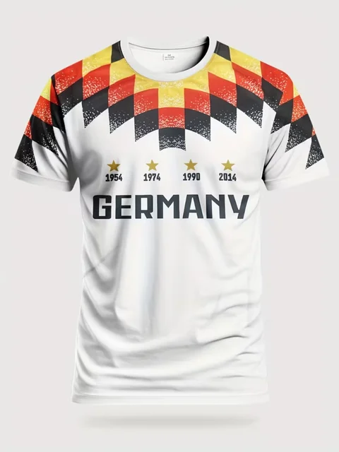 Maillot de football de l'équipe nationale allemande pour homme, coupe ajustée, respirant, haut d'entraînement léger, t-shirt de sport pour la remise en forme et les matchs 1