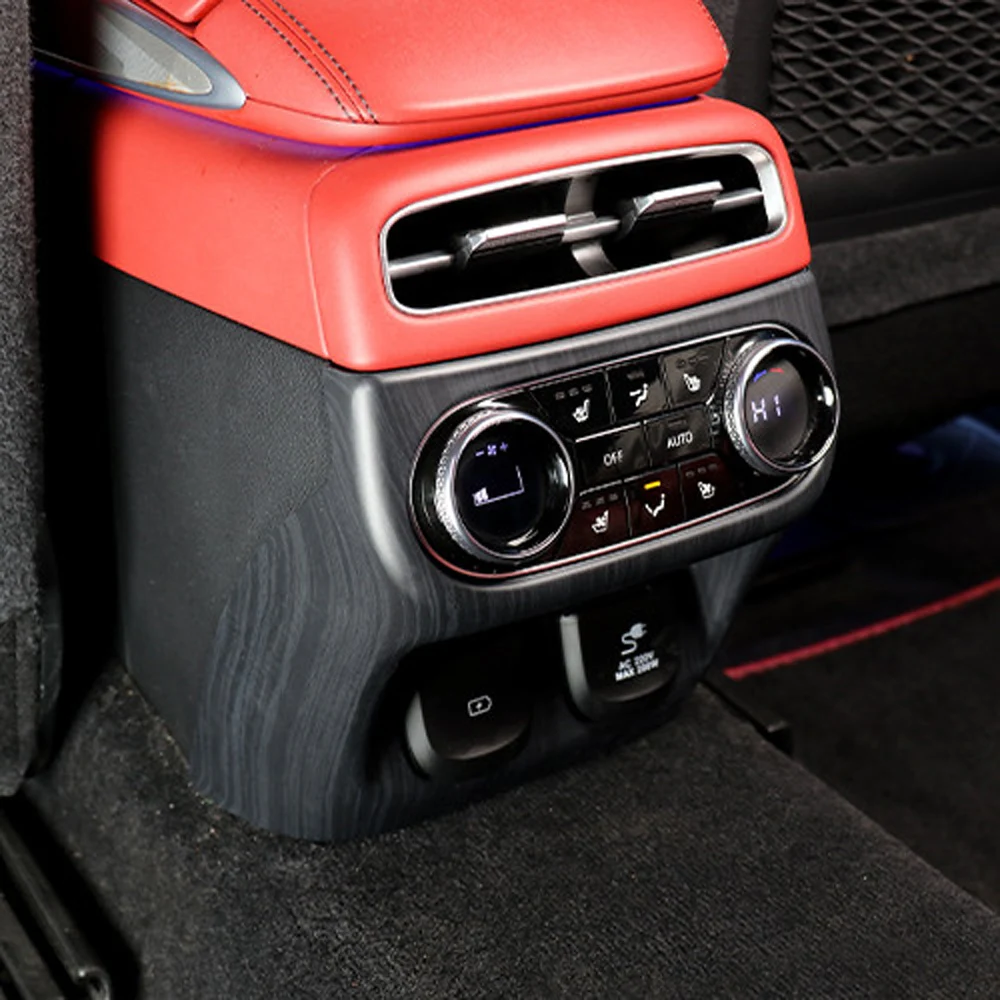 

For Genesis GV70 Rear Seat Air Conditional Vent Cover Car Interior Charger Plug Trim Panel
