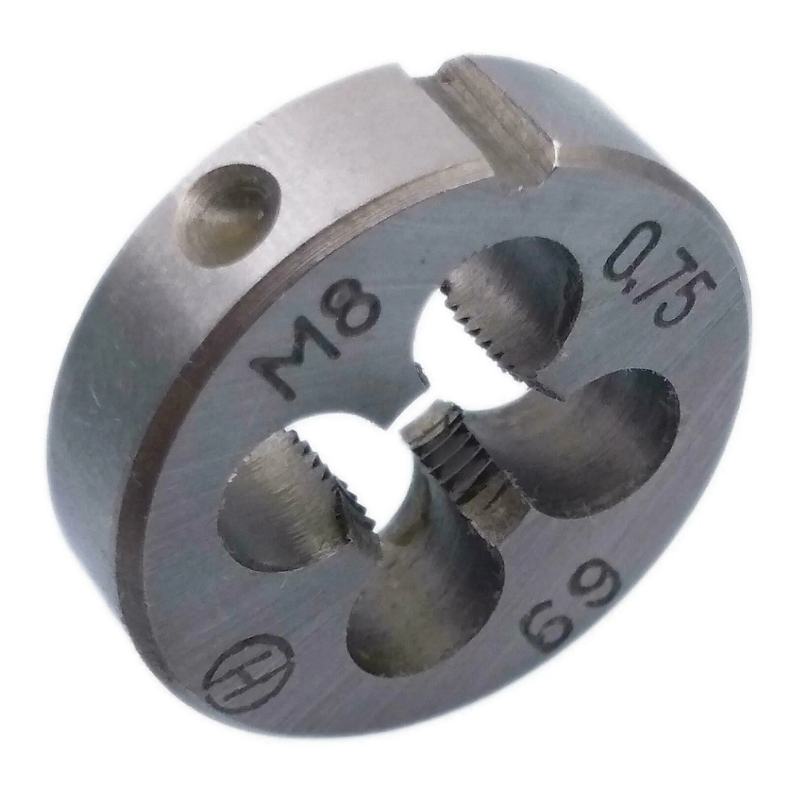 탭 앤 다이 세트 HSS M8x0.75mm 테이퍼 및 플러그탭 & M8 X 0.75mm 다이 미터법 나사 오른손잡이용 HSS 나사탭 드릴 비트 세트 수공구