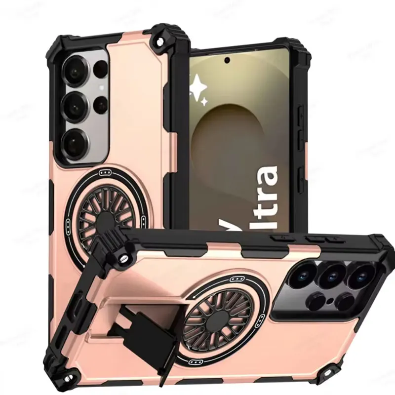 Armour Magnetic Stand Shockproof Phone Case with MagSafe Compatibility