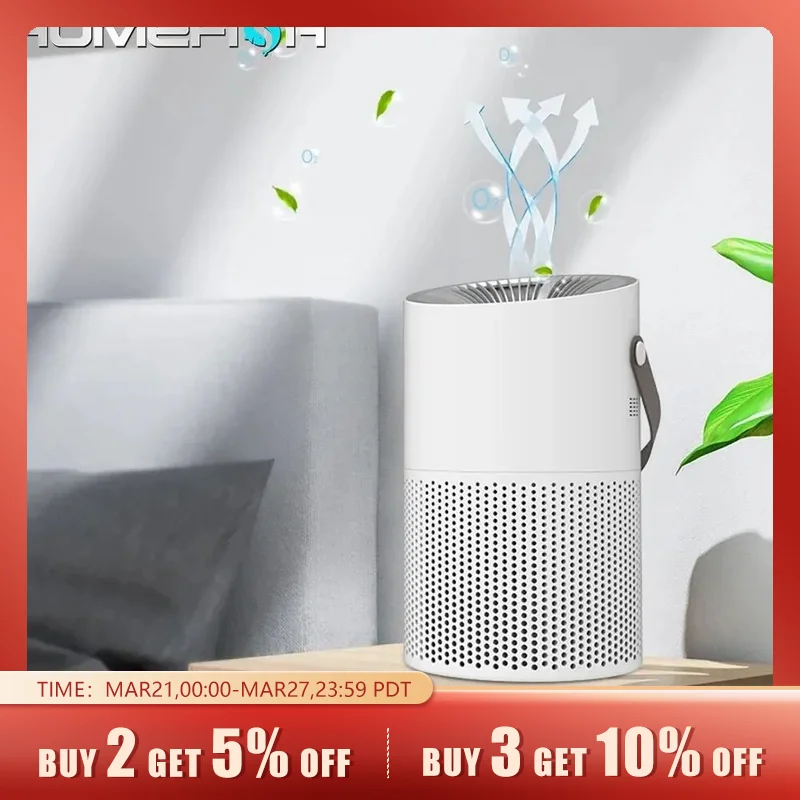 휴대용 음이온 공기 청정기, 냄새 탈취제, 내구성 제거, 먼지 연기 제거, 포름알데히드, 음소거, 가정용 10 다기능 데스크탑 공기 청정기, 포름알데히드 제거, H13 HEPA 필터, UVC 자동차 공기 청정기, 침실 및 가정용