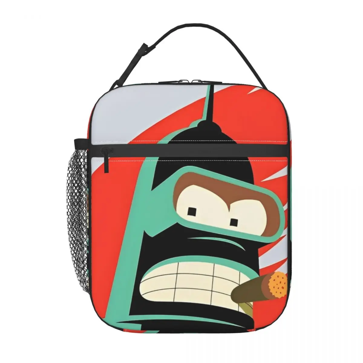 Futurama Bender Art Thermal Insulated Lunch Bag for Travel Portable Food Bag Container Thermal Cooler Food Box
