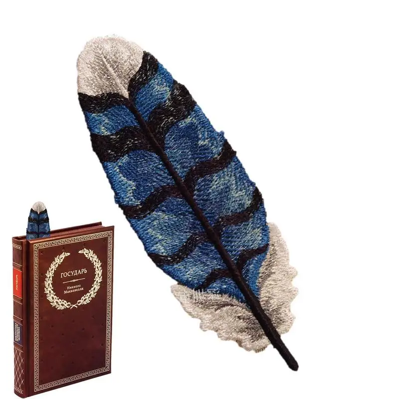 

Embroidered Bookmarks Feather Shaped Bookmarks Embroidered Vintage Feather Bookmarks Teacher Appreciation Gift Mothers Day