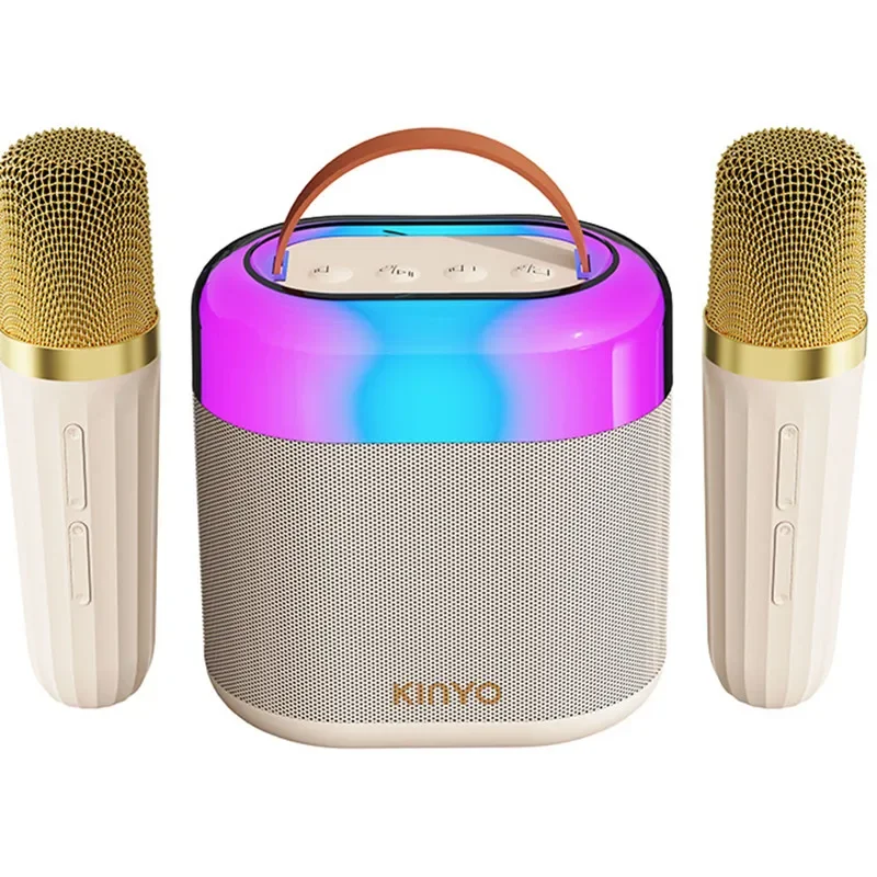 

Портативный Встроенный микрофон с дополнительными басами, Bluetooth-динамик, микрофон для Домашнего Караоке, караоке