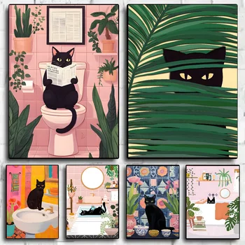 Art Green bedroom and cat Poster 1