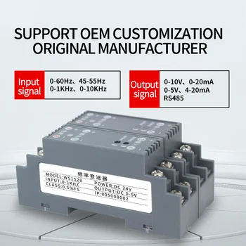 Trasmettitore di Segnale di Frequenza 0-10KHZ, Convertitore da Frequenza a Corrente/Tensione 4-20mA 0-10V RS485 per Controllo Industriale