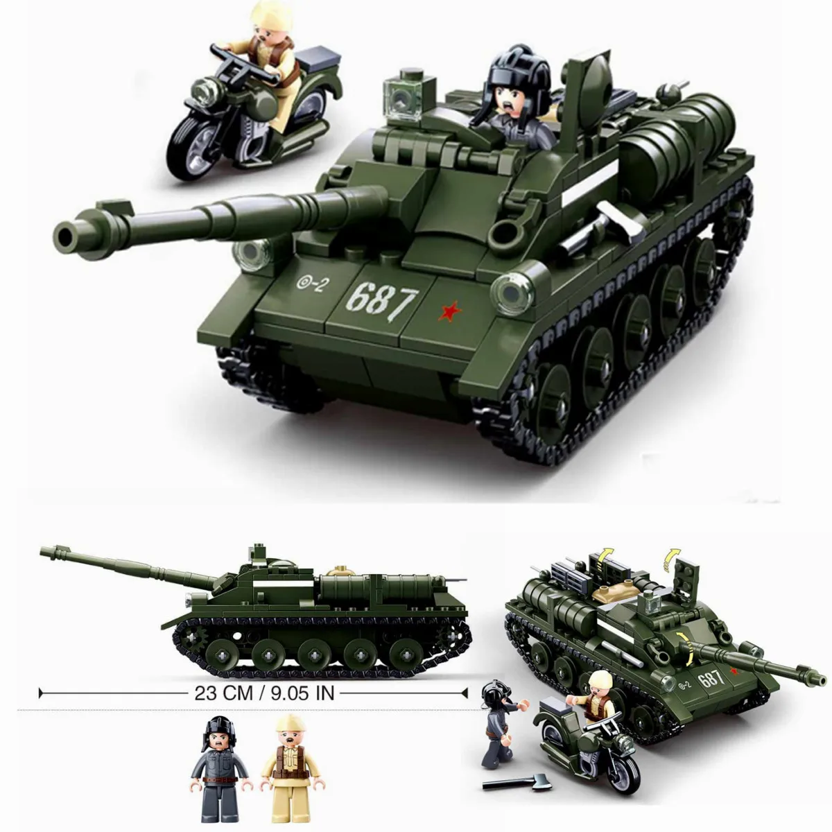 Tank Médium WWII Sluban : King Jouet, Lego, briques et blocs Sluban - Jeux  de construction