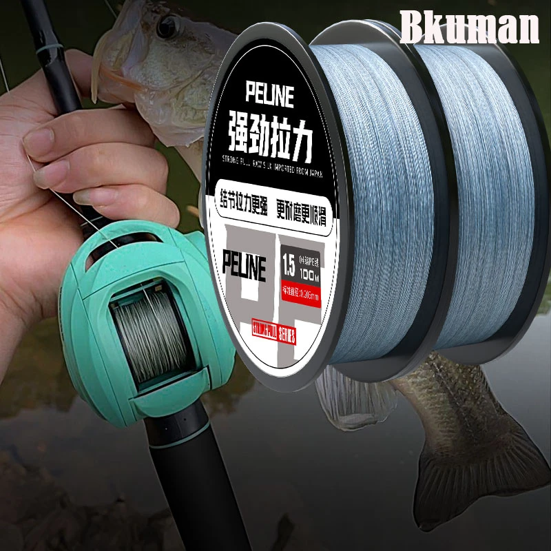 Braiding Line 4x Pe 100/300m 2 Color All For Fishing Line Super Strong