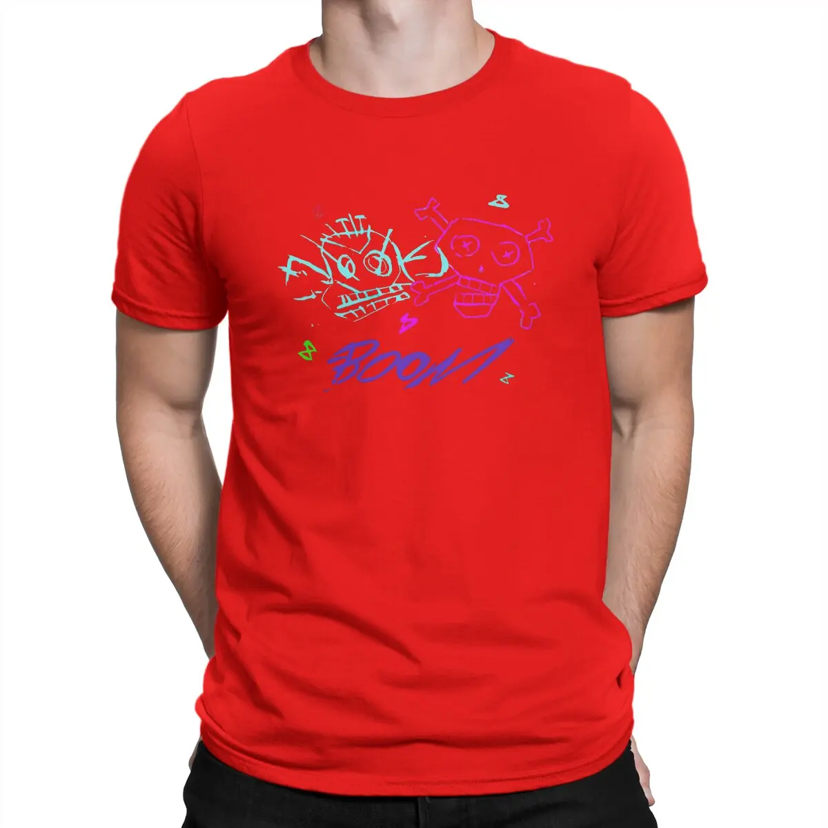 thumbnail image 1 of Camisetas Jinx Monkey Graffiti Bomb para hombre, estilo Arcane League of Legends, LOL Game, vintage, de algodón puro, con cuello redondo., 1 of 7
