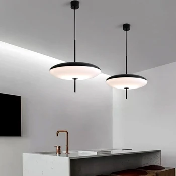 Modern LED design pendant lamp retro industrial chandeliers Living Dining Restaurant Decor Art UFO acrylic hanging lamps 1