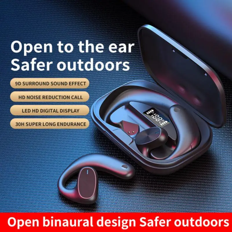 Tws Cuffie Wireless A Conduzione Ossea Gaming 9D Hifi Stereo Light Headset Sport Fitness Driving Ear Buds