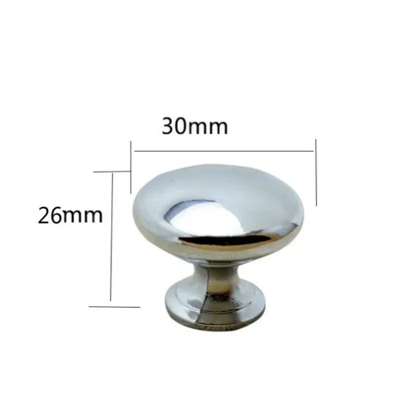 1/2Pcs Chrome Metal Door Knobs Drawer Wardrobe Kitchen Cupboard Handles Silver Furniture Accessories Door Handles Interior Doors