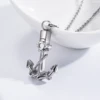 Navigation Keepsake Jewelry Stainless Steel Anchor Cremation Urn Pendant Necklace For Ashes Navy Friendship Gift 2