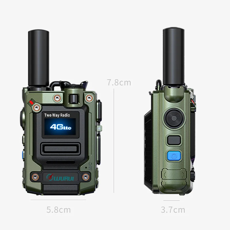 Wurui K300 Military global-ptt （no fee） POC walkie talkie 4G long range radios Two way radio Phone Police Global intercom 4