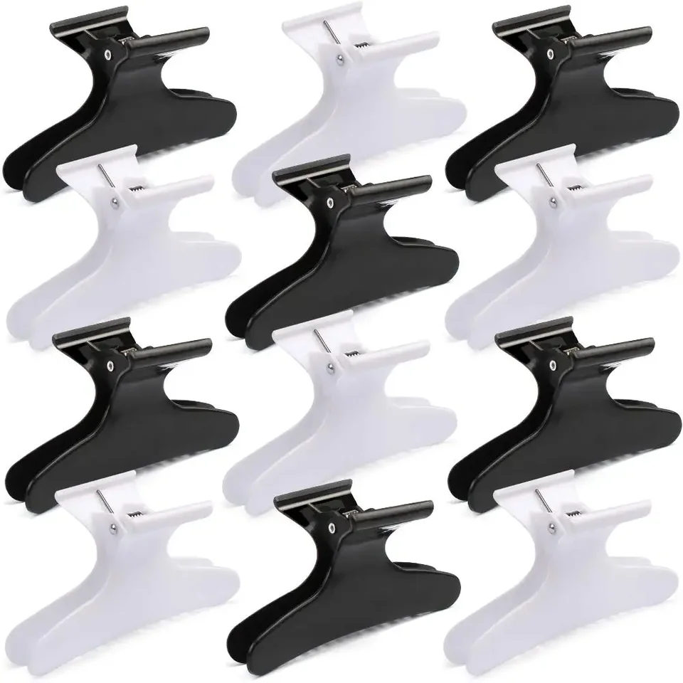 12 Stück Haarspangen Set – Bunte Alligator-Klammern, Ca. 8 Cm, Für Friseure, Styling, Waschen & Trocknen