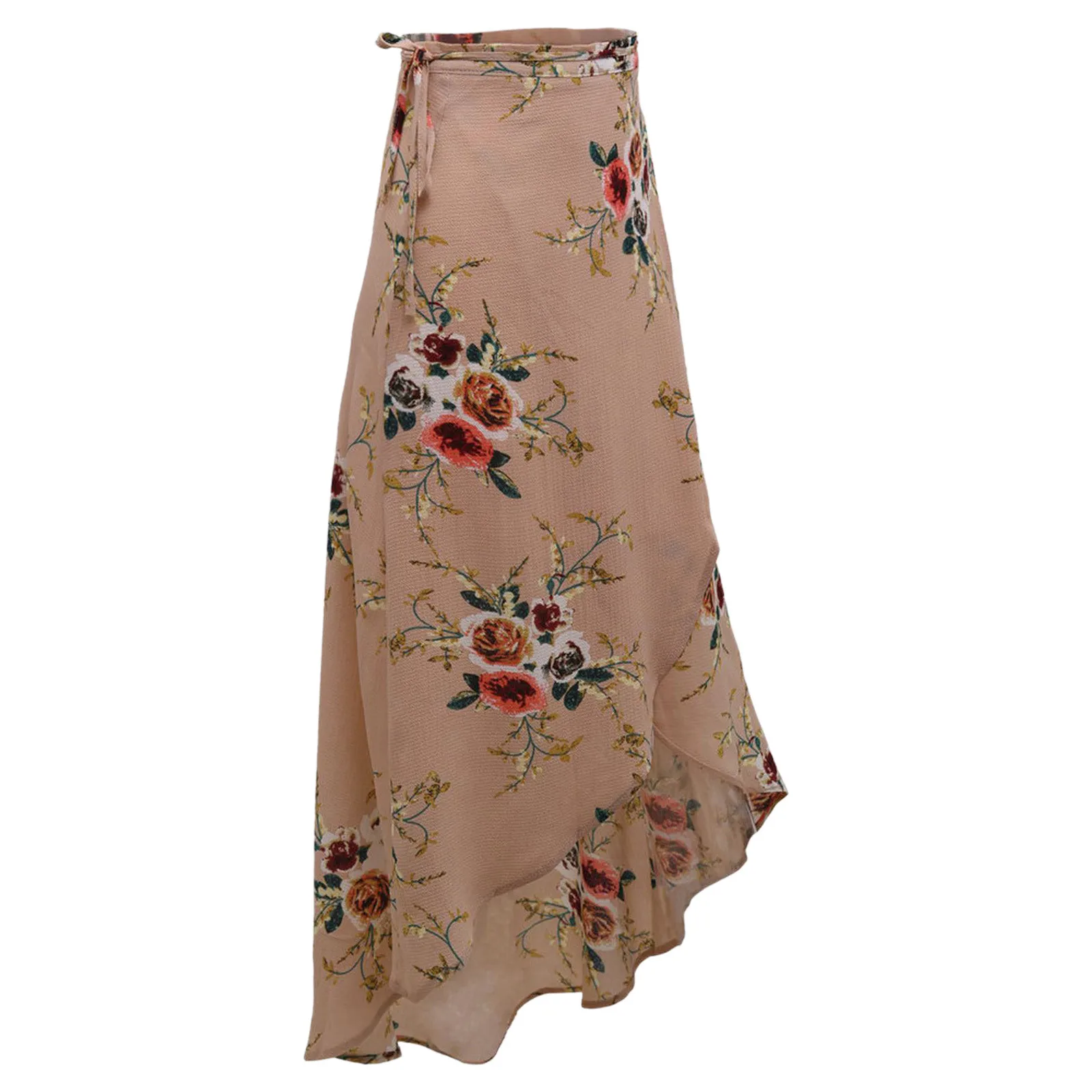 Women Summer Hight Waist Maxi Skirt Pleated Beach Chiffon Long Casual Boho Skirt Lingerie Shorts to Wear under Skirts