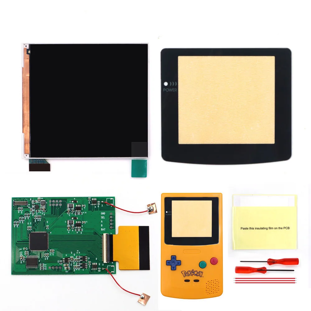 GBC-バックライトLCDディスプレイキット,HISPEEDIDO-Q5画面,IPS,8色