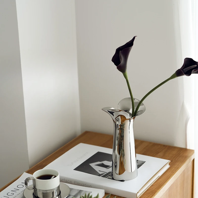 

Stainless steel vase, housewarming gift, living room, dining table, foyer