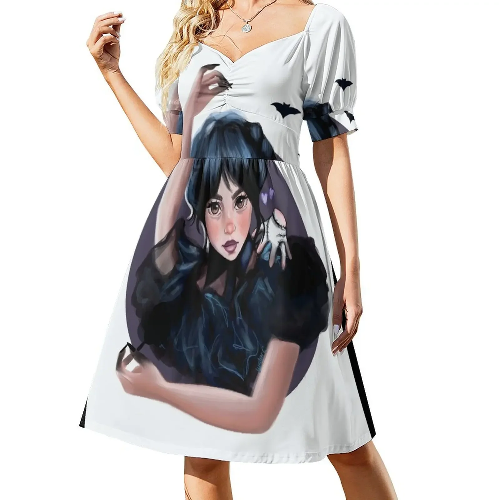 thumbnail image 1 of Vestido sin mangas de miércoles, vestido de verano para mujer, vestidos de noche, vestidos para mujer, vestido, 1 of 7