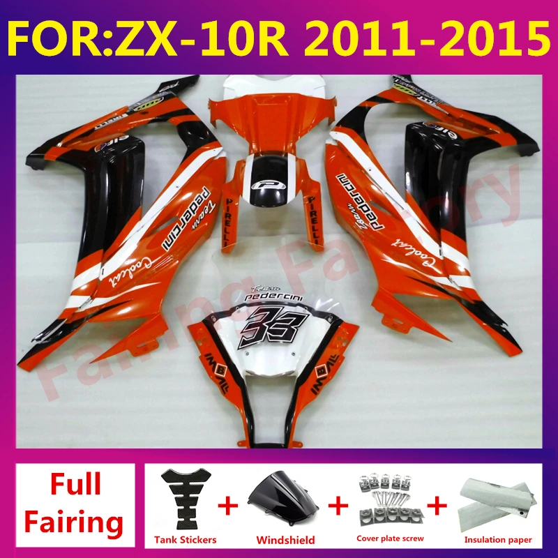 

New ABS Fairings Kit Fit for Kawasaki ZX-10R ZX10R ZX-10 2011 2012 2013 2014 2015 Bodywork full fairing kit ZXMT set red black