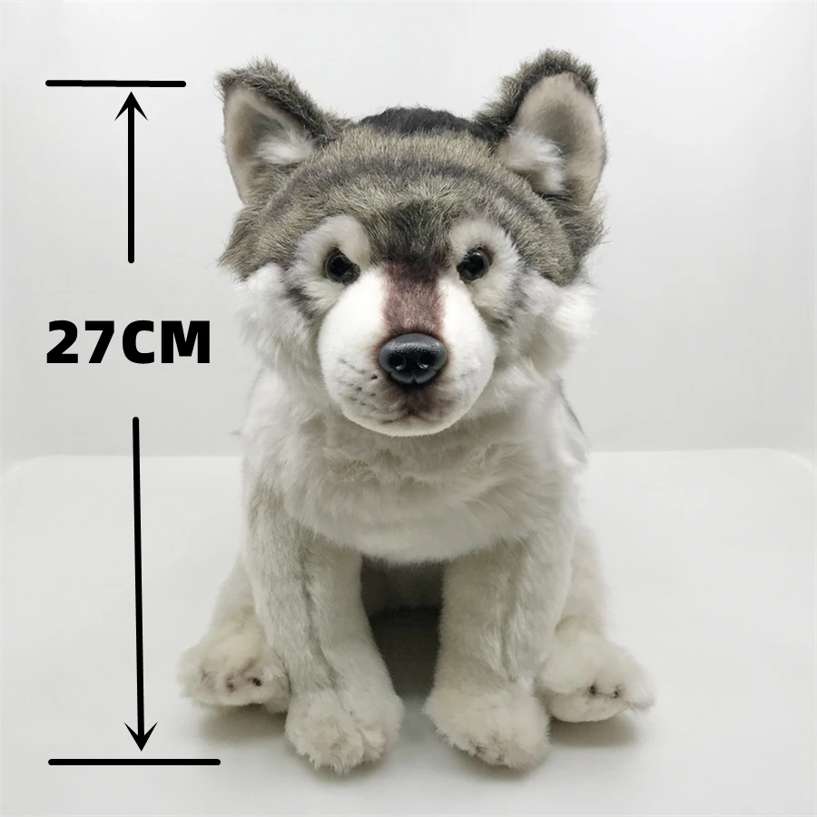 Coyote High Fidelity Anime Cute Gray Wolf Plushie Dog Plush Toys Lifelike Animals Simulation Stuffed Doll Kawai Toy Gifts Kids 2