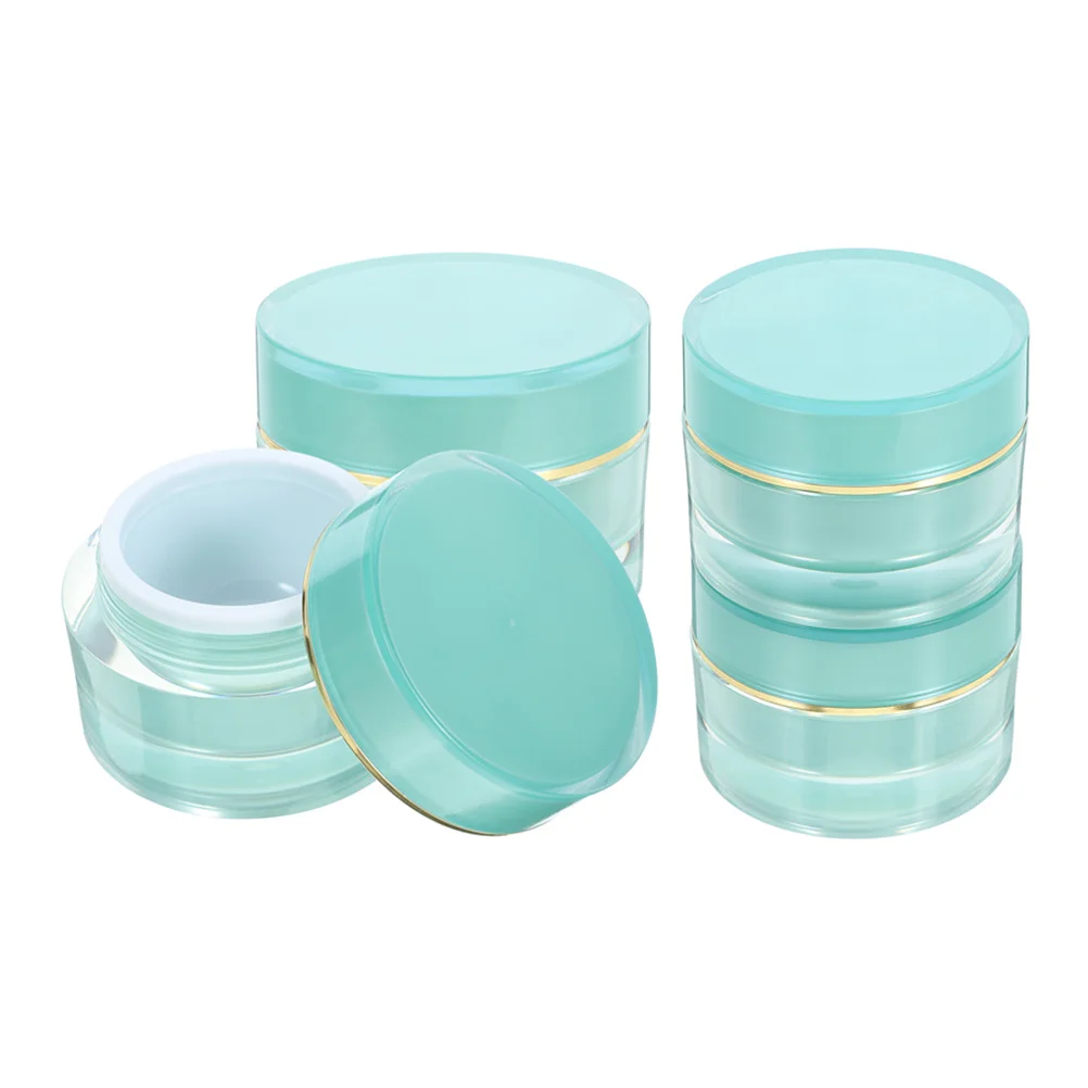 

4 Pcs Cream Bottle Travel Jars for Acrylic Wide Mouth Containers with Lids