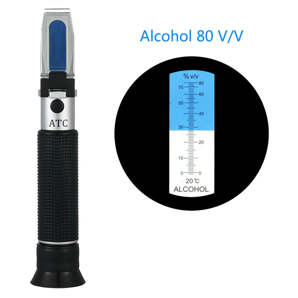 

1PC Refractometer Tester Meter Handheld Alcohol 0-80% Tester Professional Measure Instrument