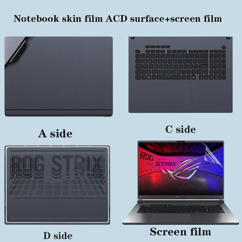 18인치 ROG Strix G18 (2025) G814 G815 노트북 SCAR 18 G835 스킨 컴퓨터 본체용 쉽게 자를 수 있는 스티커 스크린 보호 필름