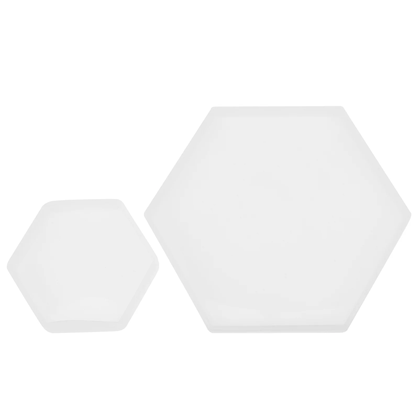 

2 Pcs Hexagon Hexagonal Silicone Mold Epoxy Casting Molds Silica Gel Coaster Making