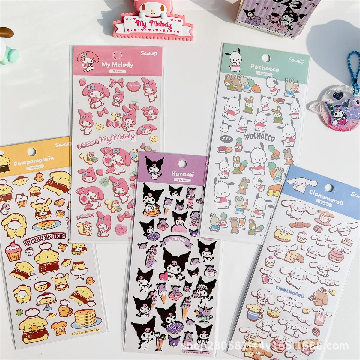 

Наклейки Sanrio в виде справочника Cinnamoroll Kuromi Guka, наклейки «сделай сам», милая школьная девушка, наклейки в виде справочника, Gupan
