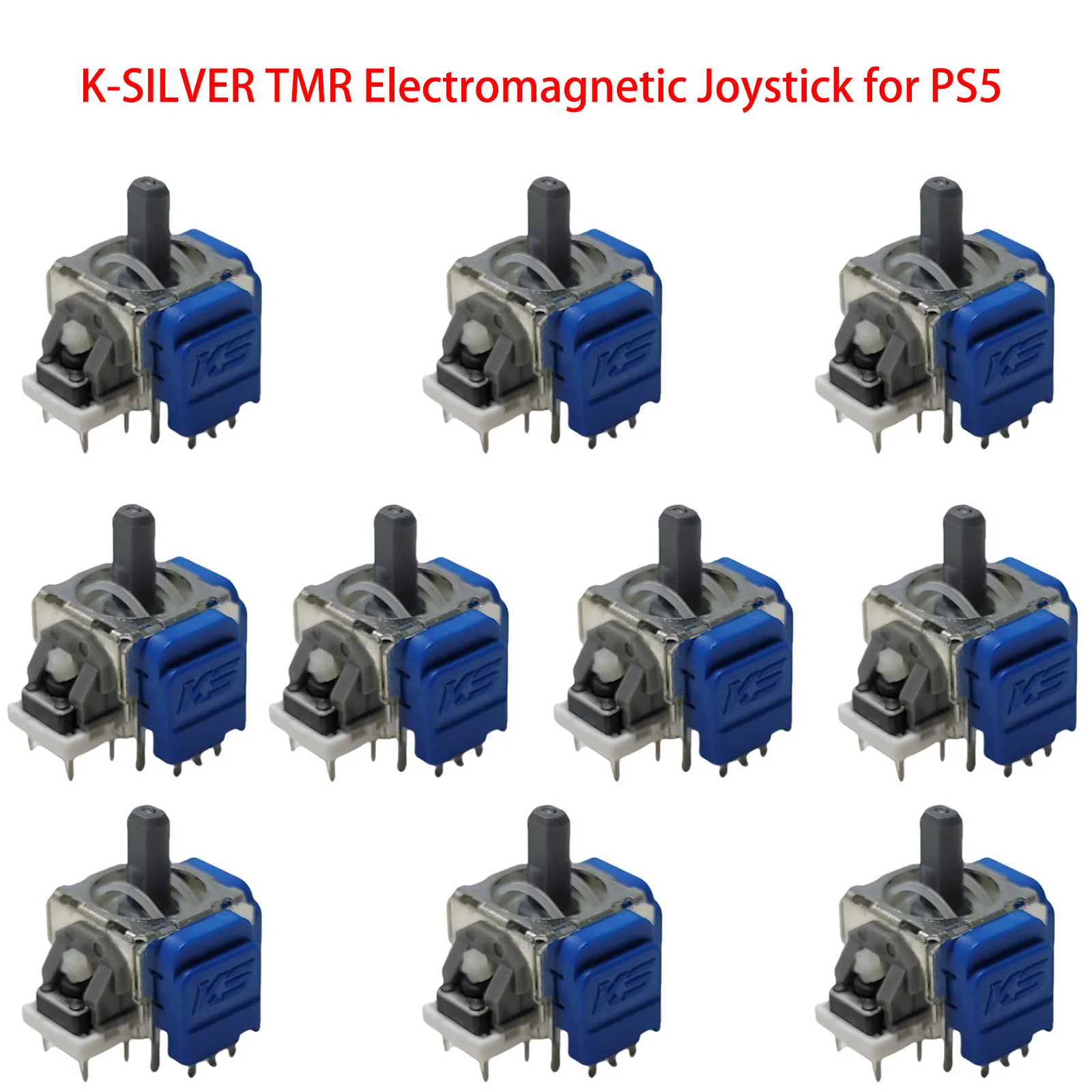 10pcs K-SILVER TMR Electromagnetic Joystick Anti-Drift Upgrade For PS5 Game Controllers Tunnel Magnetic Resistance Joysticks