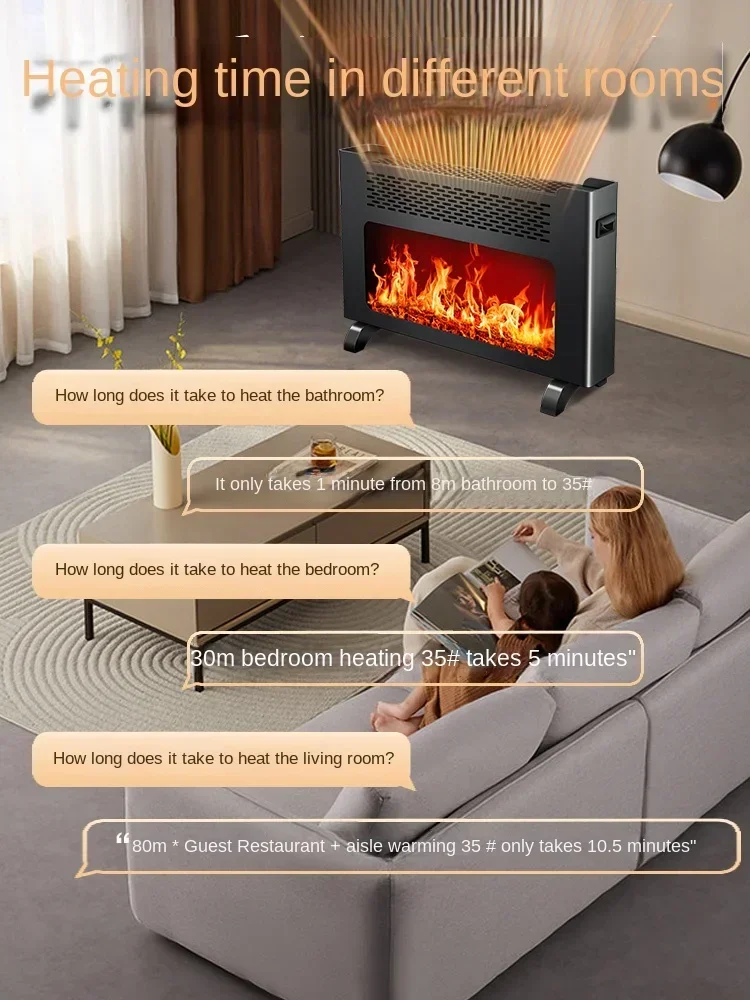 220V Camel heater for household energy-saving fireplace, graphene indoor electric heating 4