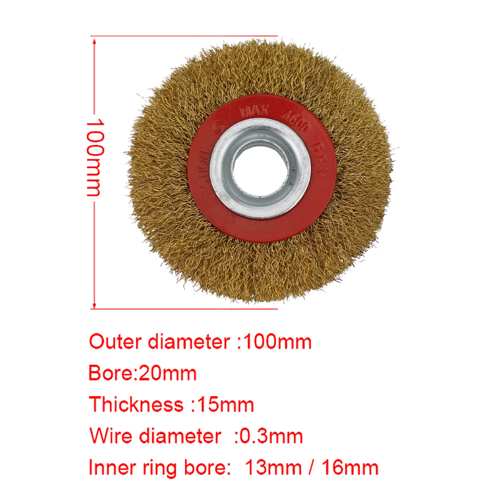 4inch Flat Crimped Wire Wheel Brush Stainless Steel Wire 20mm Bore For Angle Grinder Deburring Polishing Tools Accessories