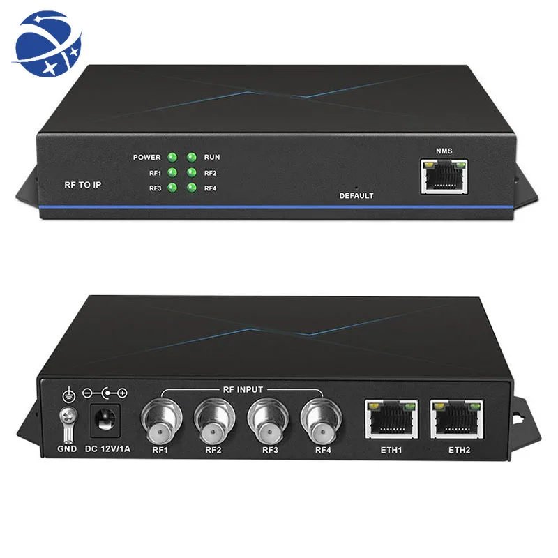 Фото Профессиональный приемник yyhc4 Ch DVBS S2 тюнер для IP IRD DVB headend спутниковый приемник №1