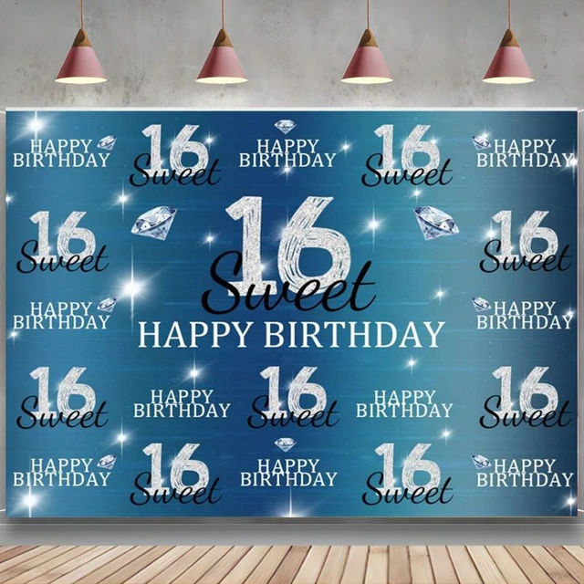 Cartel Personalizado Feliz 16 cumpleaños número de Reliev