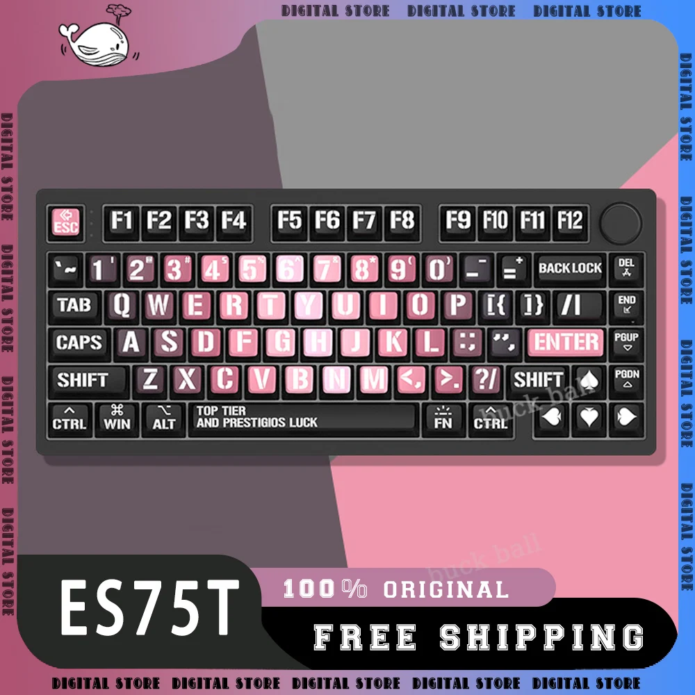 

Клавиатура игровая Механическая GANSS ES75T, 3 режима, Usb/2,4g/Bluetooth