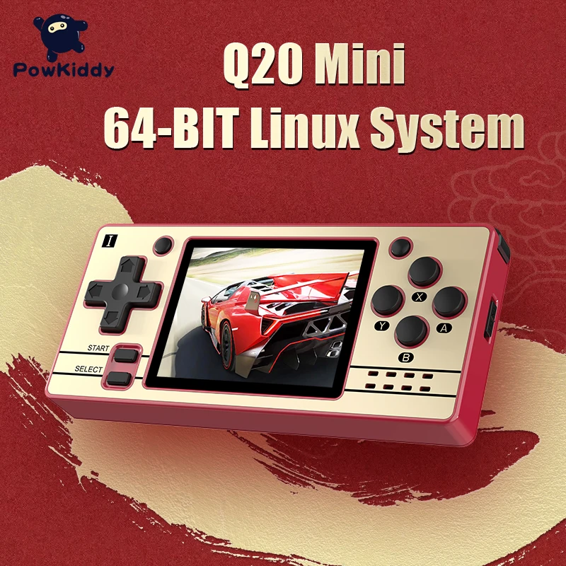 POWKIDDY Q20 MINI Open Source 2.4 Inch OCA Full Fit IPS Screen Handheld Game Console Retro PS1 New Game Players Children's gifts
