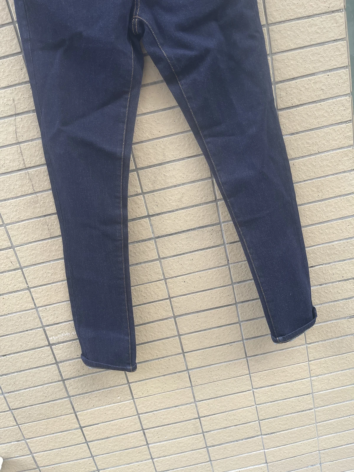 2024 Spring/Summer New D2 Jeans Trendy Men's Washed and Worn Hole Patches Painted Three Dimensional Cutting Small Feet Blue deni