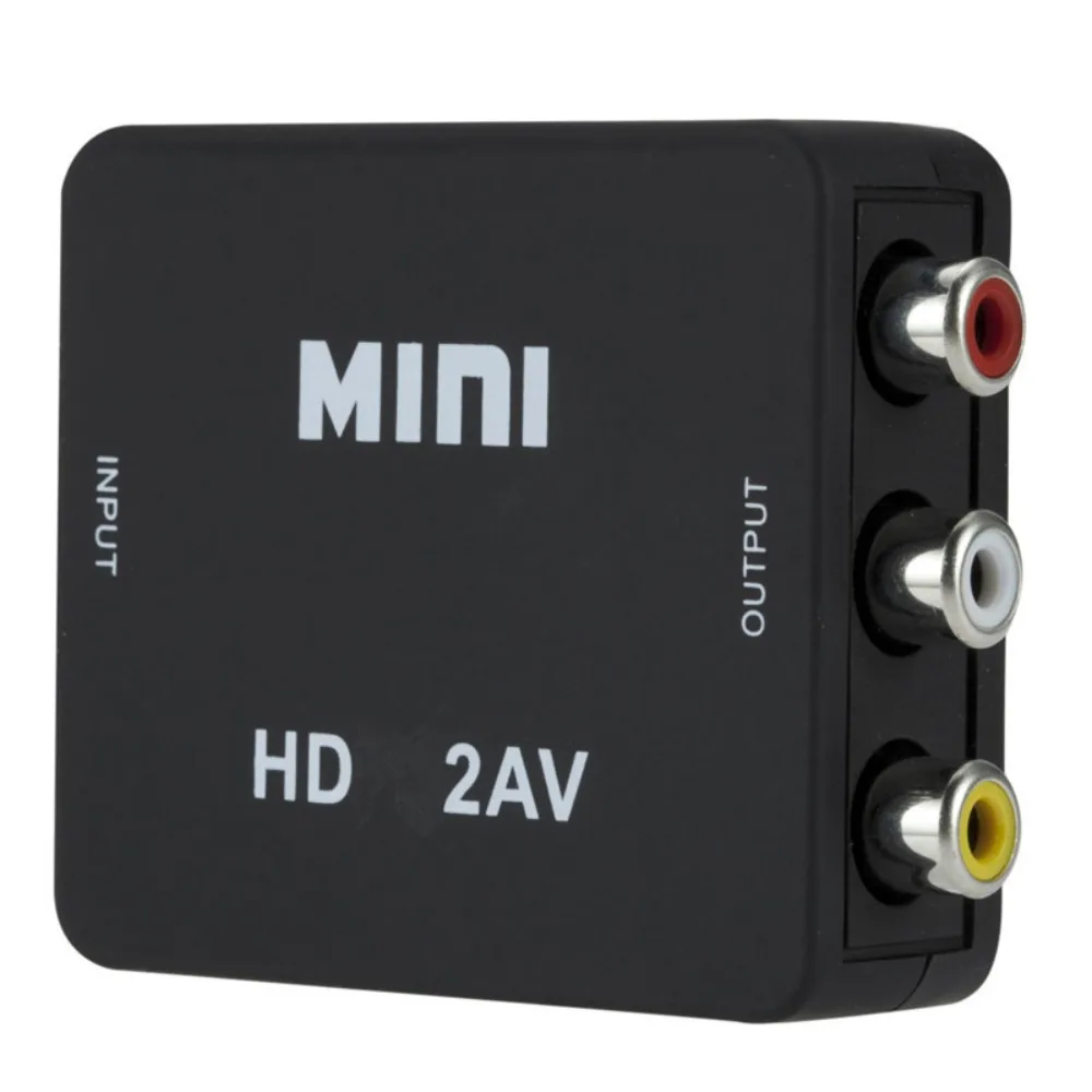 HD 1080P RCA HDMI-AV 비디오 컨버터, HDMI-AV USB 충전 케이블, HDMI-AV 어댑터, 흑백 연결선