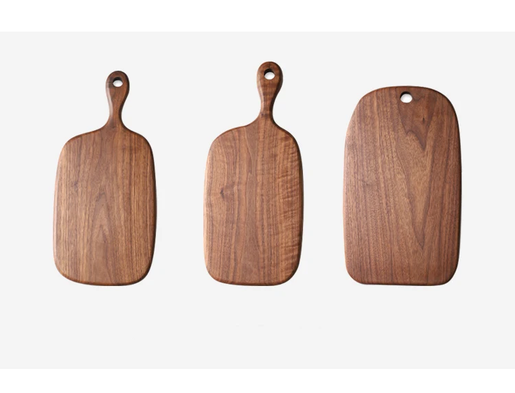  Muso Wood Small Cutting Board with Handle, Walnut