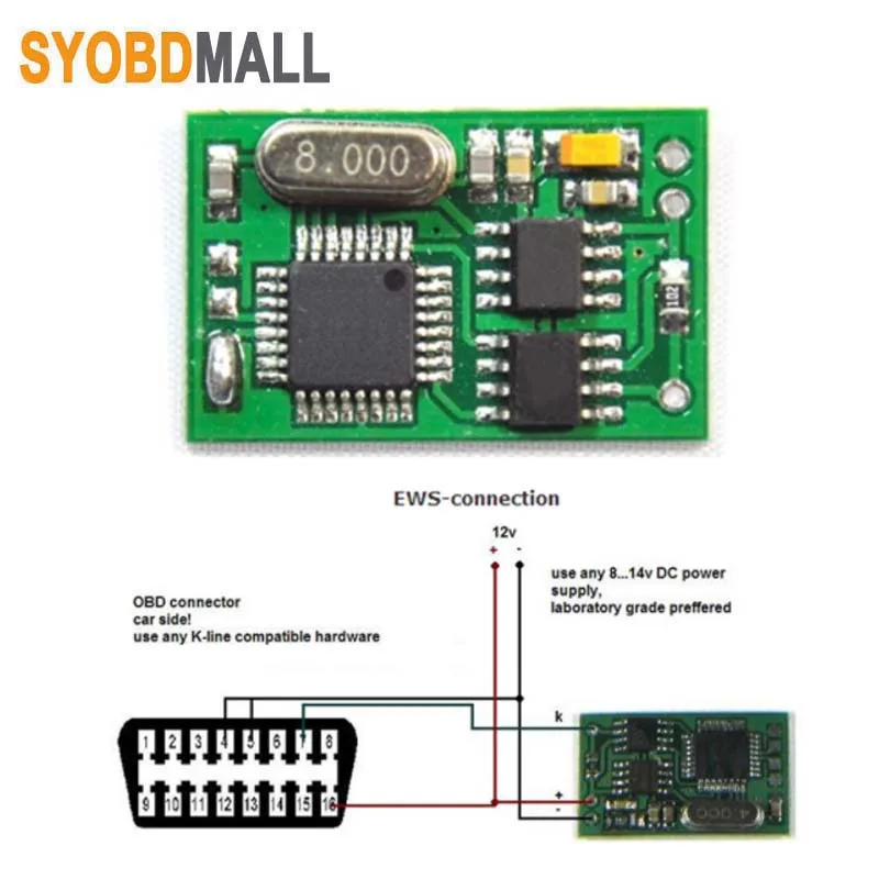 EWS2 EWS3.2 Immo EMULATOR Adapter for BMW E34, E36, E38, E39, E46 Auto EWS IMMO Immobilizer Diagnostic Tool PCB Board