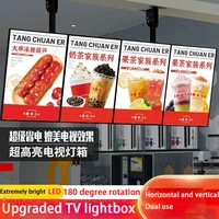 Lighting ultra-thin LED floating lightbox, LED menu board, magnetic ceiling hanging lightbox, suitable for restaurants and shops 2