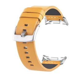 Luxury Leather Bracelet Watch Band - Premium Strap Accessory - Watch 8 Classic 46 (LBrownSilverSilver)