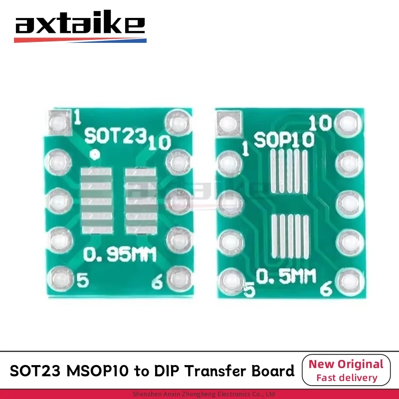 MSOP10 SOT23 to DIP Adapter - MSOP10SOT23-DIP10